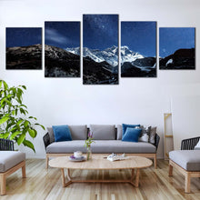 Load image into Gallery viewer, himalayan desert majesty canvas print white milky way and mountains 5 piece canvas wall art for Your Living Room
