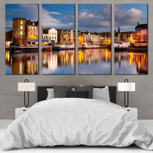 Load image into Gallery viewer, leith docks canvas wall art edinburgh 4 piece multi piece canvas print for Bedroom
