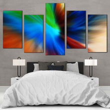 Load image into Gallery viewer, modern abstract canvas print amazing blue orange abstract canvas set contemporary modern 5 piece wall art for Bedroom
