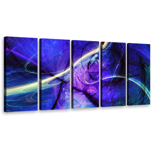 modern abstract wall art contemporary blue abstract 5 piece canvas print beautiful purple fractal multi canvas 