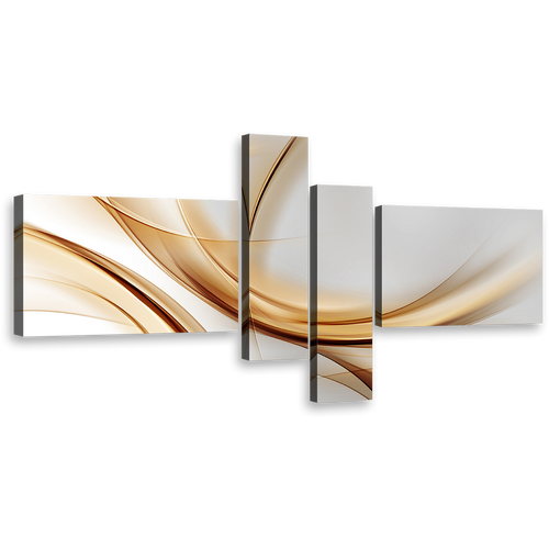 modern abstract wall art contemporary white abstract patterns 4 piece multi canvas abstract gold wave canvas print