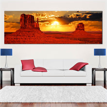 Load image into Gallery viewer, monumental  essence  of  the  valley  canvas  wall  art  iconic  red  sand  desert  arizona  panoramic  canvas  print  for Livig Room
