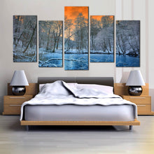 Load image into Gallery viewer, mystical moonlight canvas print tranquil forest bathed in the glow of the moon canvas wall art for Bedroom
