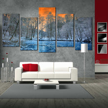 Load image into Gallery viewer, mystical moonlight canvas print tranquil forest bathed in the glow of the moon canvas wall art In Your Living Room
