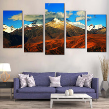 Load image into Gallery viewer, peru mountain canvas wall art blue cloudy sky 5 piece collection canvas print for your Living Room
