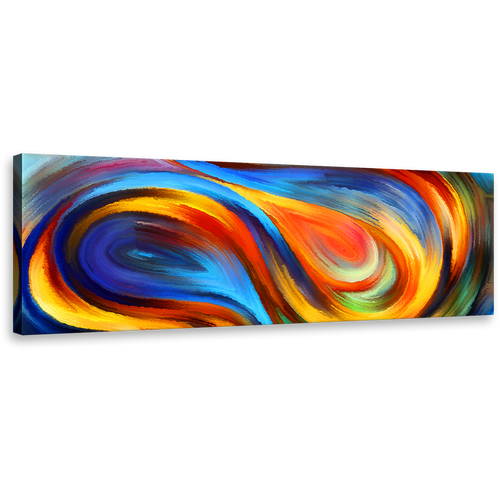 rainbow  abstract  wall  art  colorful  waves  panoramic  canvas  print  1  piece  artwork