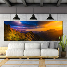 Load image into Gallery viewer, sequoia  national  park  canvas  wall  art  blue  sky  at  dusk  mountains  1  piece  canvas  print In Living Room
