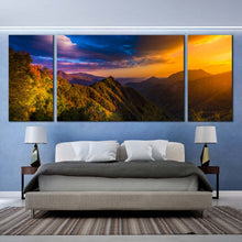 Load image into Gallery viewer, sunset landscape canvas print sequoia national park 3 piece triptych canvas wall art for Bedroom
