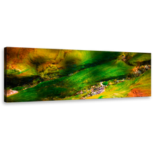 Load image into Gallery viewer, underwater  abstract  canvas  wall  art  green  algae  plants  panorama  artwork  yellow  soft  corals  sea  canvas  print
