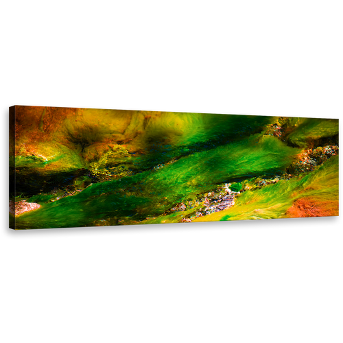 underwater  abstract  canvas  wall  art  green  algae  plants  panorama  artwork  yellow  soft  corals  sea  canvas  print