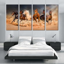 Load image into Gallery viewer, wild horse canvas print running horses 4 piece canvas wall art for your Bedroom
