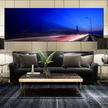 Load image into Gallery viewer, 1  piece  car  light  trails  blue  sky  sunset  canvas  home  decor In Living Room

