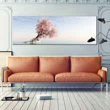 Load image into Gallery viewer, 1  piece  pink  white  lonely  tree  Canvas  Wall  decor In Living Room
