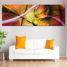 Load image into Gallery viewer, 3D Abstract Canvas WallArt  Abstract Electric Fractal 3 Piece Canvas Print  Colorful Abstract Canvas Set  In Living Room
