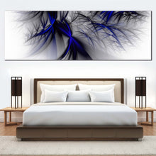 Load image into Gallery viewer, 3D Abstract Canvas Wall Art Blue Abstract Art Print Canvas Set Black Fractal Abstract Design 1 Piece Canvas Print For Bedroom
