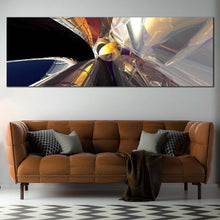 Load image into Gallery viewer, 3D  Abstract  Canvas  Wall  Art  Yellow  Modern  Abstract  Canvas  Print  Grey  Black  Abstract  Patterns  Living  Room  1  Piece  Canvas In Living Room
