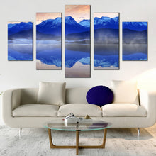 Load image into Gallery viewer, 3D  Calm  Blue  Ocean  Beautiful  Mountains  5  Piece  canvas  photography For Living room
