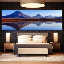 Load image into Gallery viewer, Lejia Lake Canvas Wall Art, Brown Atacama Mountains Canvas Print, Blue Sky Atacama Lake Panoramic Canvas Artwork In Bedroom
