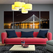 Load image into Gallery viewer, 3  Piece  Amazing  Night  Reflection  Canvas  Print In Living Room
