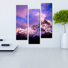 Load image into Gallery viewer, 3  panel  north  Central  Nepal  Machapuchare  mountains  View  artwork
