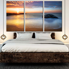 Load image into Gallery viewer, 3 piece beach cave sunlight streaming wall decor In Bedroom
