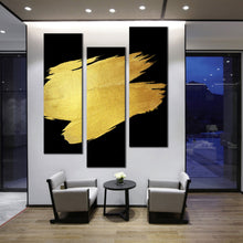 Load image into Gallery viewer, 3  piece  canvas  home  decor  gold  brush  stroke For Living Room
