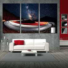 Load image into Gallery viewer, 3 piece red orange yellow cars light trails wall decor For Living Room
