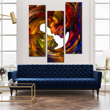 Load image into Gallery viewer, 3  piece  wall  art  romantic  abstract  kiss  faces In Living Room
