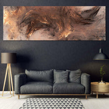 Load image into Gallery viewer, 3d abstract canvas print grey modern abstract panoramic canvas wall art beautiful yellow elegant abstract wide canvas in living room
