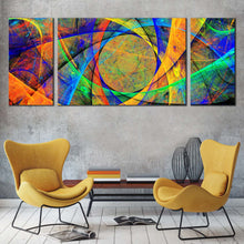 Load image into Gallery viewer, 3d  abstract  canvas  wall  art  abstract  artistic  patterns  3  piece  canvas  print  colorful  abstract  digital  multi  canvas  artwork In Living Room
