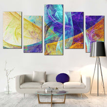 Load image into Gallery viewer, 3d abstract canvas wall art rendering abstract canvas print colorful modern abstract artistic 5 piece canvas set For Living Room
