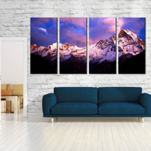 Load image into Gallery viewer, 4 panel Mount Machapuchare Fish Tail Nepal canvas print For Living room
