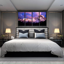 Load image into Gallery viewer, 4 panel North Central Nepal Machapuchare Mountains print decor For Bedroom
