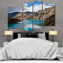 Load image into Gallery viewer, 4 panel canvas artwork Yamdrok Lake Tibet Home Decor Sacred 
