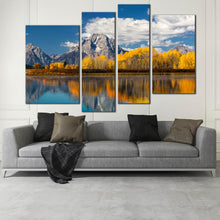 Load image into Gallery viewer, 4 panel Guadalupe River Texas canvas print decor In Living Room
