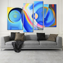 Load image into Gallery viewer, 4 piece canvas artwork abstract composition wall decor 
