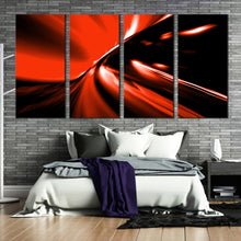 Load image into Gallery viewer, 4 piece moving traffic lighs trails canvas prints For Bedroom
