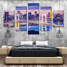 Load image into Gallery viewer, 5  Panel  Grey  Sky  Canvas  Print For Bedroom
