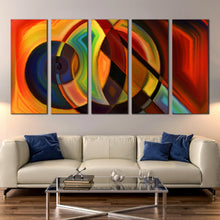 Load image into Gallery viewer, 5 panel Canvas Artwork Abstract Composition artwork For Living Room
