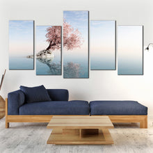 Load image into Gallery viewer, 5 panel comfort blue sky lonely tree art work For Living Room
