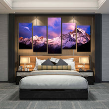 Load image into Gallery viewer, 5 piece Mount Machapuchare Fish Tail Nepal wall decor For Your Bedroom

