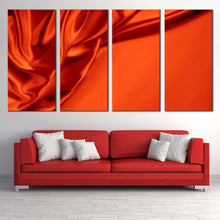 Load image into Gallery viewer, Abstract Elegant Canvas Wall Art Abstract Digital Multi Canvas Artwork Orange Wavy Folds Abstract Design 4 Piece Canvas Print For Living Room
