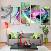 Load image into Gallery viewer, Abstract Fantasy Canvas WallArt Abstract Illustration 5 Piece Canvas Set Colorful Abstract Graphic Canvas Print
