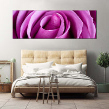 Load image into Gallery viewer, Abstract Flowers Canvas WallArt Purple Rose Canvas Artwork  Abstract Rose Close Up 1 Piece Canvas Print For Bedroom
