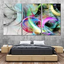 Load image into Gallery viewer, Abstract Fractal Canvas Print Colorful 3D Abstract Fantasy 3 Piece Canvas WallArt Abstract Rendering Bright Multi Canvas For Bedroom
