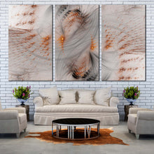 Load image into Gallery viewer, Abstract Fractal Canvas WallArt Orange 3D Abstract Illustration 3 Piece Multi Canvas Artwork White Rendering Abstract Canvas Print For Living room
