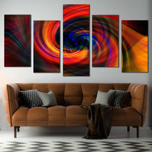 Load image into Gallery viewer, Abstract Graphic Canvas WallArt Abstract Digital Oil Painting Canvas Set Colorful Swirl Abstract 5 Piece Canvas Abstract Spin Canvas Print
