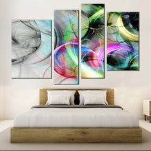 Load image into Gallery viewer, Abstract Graphic Canvas WallArt Abstract Rendering Bright 4 Piece Canvas
