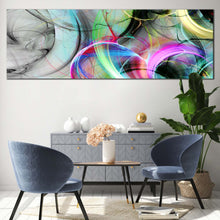 Load image into Gallery viewer, Abstract Graphic Canvas WallArt  Abstract Rendering Bright Panoramic Canvas  Colorful 3D Abstract Illustration Canvas Artwork In Living Room
