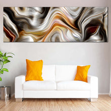 Load image into Gallery viewer, Abstract Marble Canvas WallArt  Golden Black Abstract Marble Stone 1 Piece Canvas Artwork  Modern Abstract Canvas Print For Living Room
